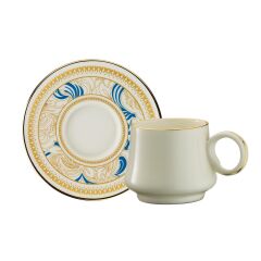 Sandro Moreno 1453 Şal Yüzük Gold 12 Parça 6 Kişilik Kahve Fincan Takım - 90 ml
