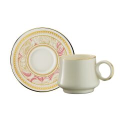 Sandro Moreno 1453 Şal Yüzük Gold 12 Parça 6 Kişilik Kahve Fincan Takım - 90 ml