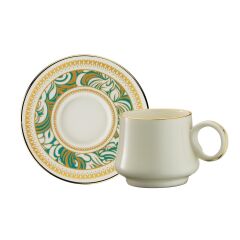 Sandro Moreno 1453 Şal Yüzük Gold 12 Parça 6 Kişilik Kahve Fincan Takım - 90 ml