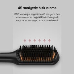 Arzum AR5068 Superstar Touch Saç Düzleştirici Fırça - Derin Mavi
