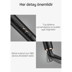 Arzum AR5068 Superstar Touch Saç Düzleştirici Fırça - Derin Mavi