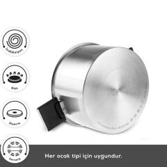 Karaca Aşiyan Katlanabilir Kulplu 10 Parça Çelik Tencere Seti
