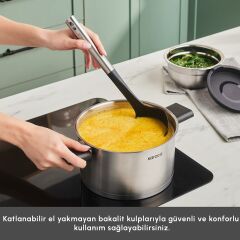 Karaca Aşiyan Katlanabilir Kulplu 10 Parça Çelik Tencere Seti