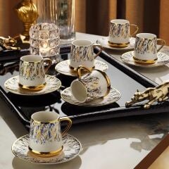 Aryıldız Revan 12 Parça 6 Kişilik Türk Kahve Fincan Takımı