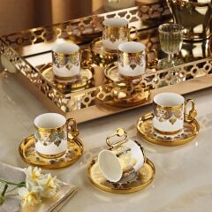 Aryıldız Latife 12 Parça 6 Kişilik Türk Kahve Fincan Takımı