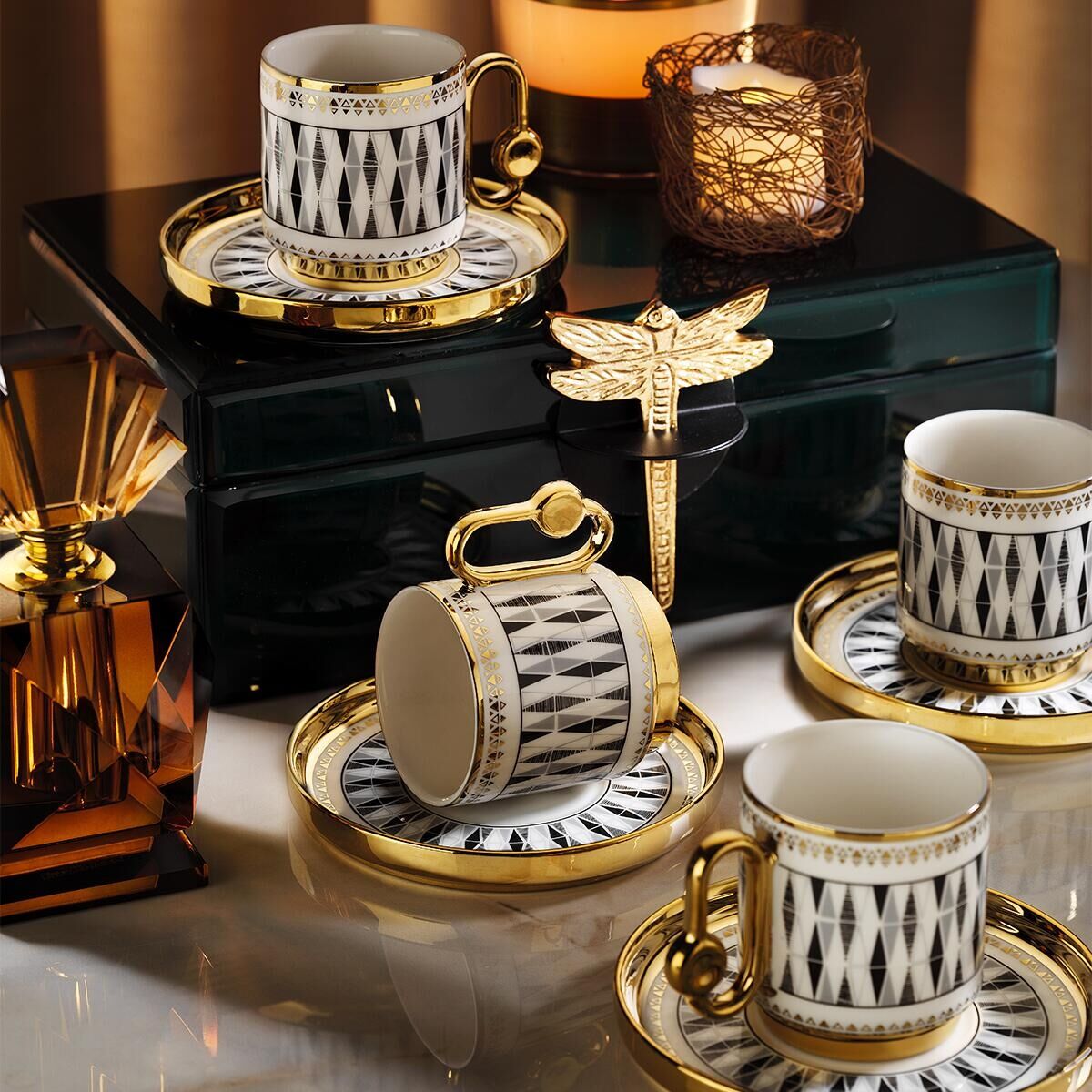 Aryıldız Dawn 12 Parça 6 Kişilik Türk Kahve Fincan Takımı