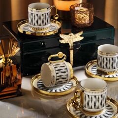 Aryıldız Dawn 12 Parça 6 Kişilik Türk Kahve Fincan Takımı