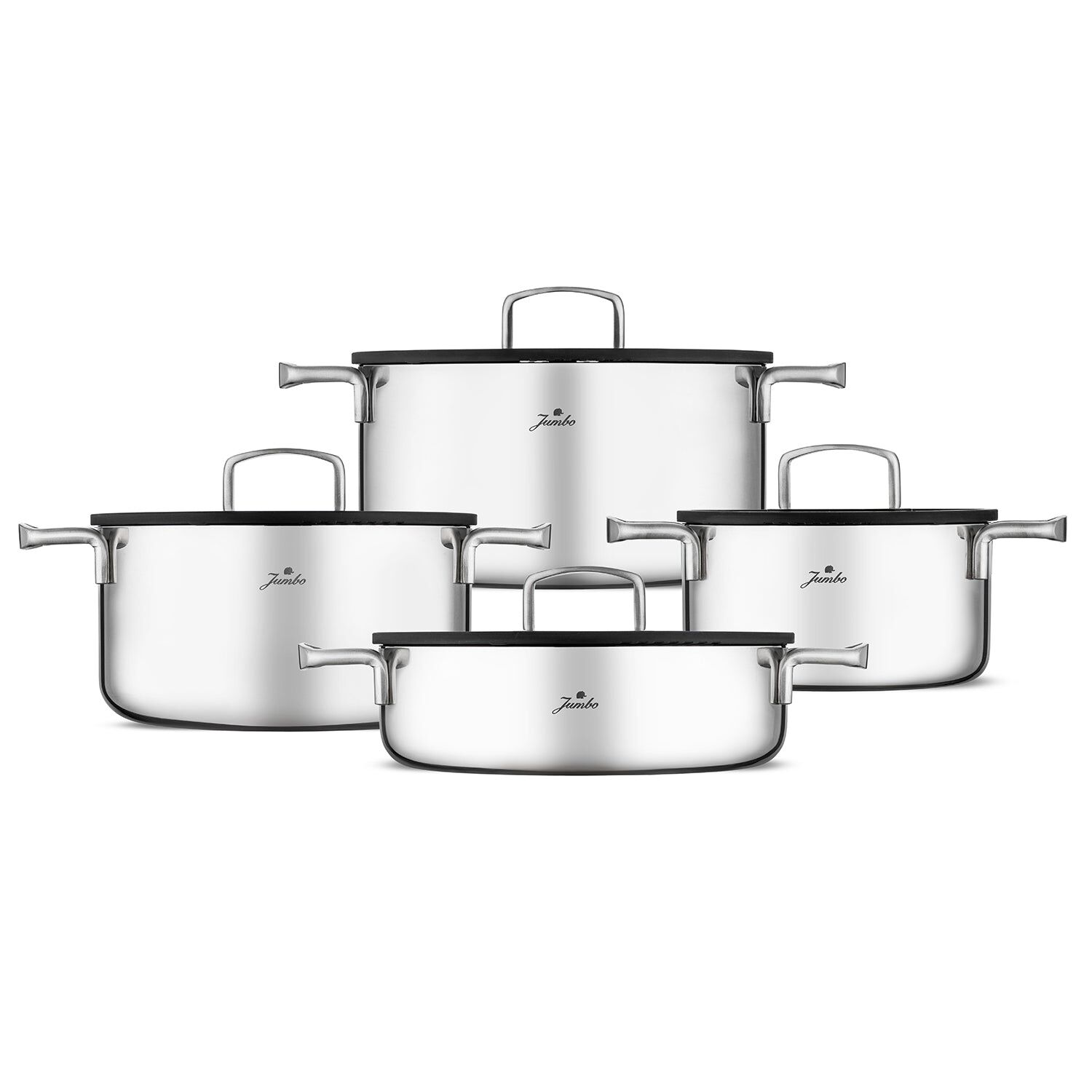 Jumbo Weston 3PLY 8 Parça Paslanmaz Çelik Tencere Seti