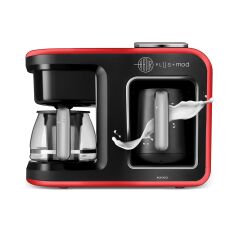 Karaca Hatır Plus 5 in 1 Konuşan Közde ve Sütlü Türk Kahvesi ve Filtre Kahve Makinesi Cherry Red