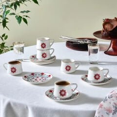 Karaca Kamelya 6 Kişilik Kahve Fincanı 100 Ml