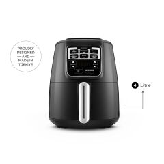 Karaca Air Pro Cook XL 2 in 1 Konuşan Airfryer Black Chrome 4 Kişilik