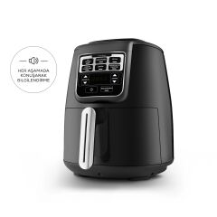 Karaca Air Pro Cook XL 2 in 1 Konuşan Airfryer Black Chrome 4 Kişilik