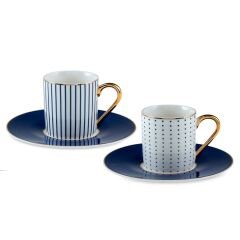 Jumbo Navy 2 Kişilik Kahve Fincan Takımı Mavi 90 ml
