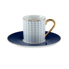 Jumbo Navy 2 Kişilik Kahve Fincan Takımı Mavi 90 ml