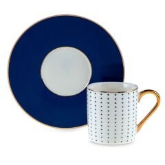 Jumbo Navy 2 Kişilik Kahve Fincan Takımı Mavi 90 ml