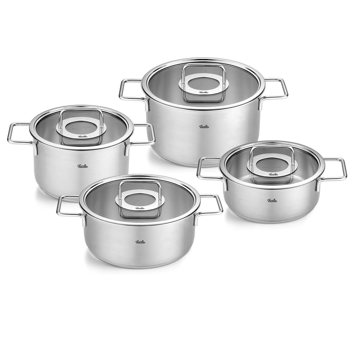 Fissler Pure Collection Cam Kapak 8 Parça Tencere Seti
