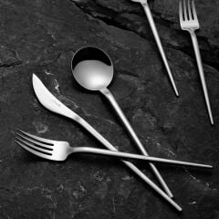 Jumbo 4400 Fallen 84 Parça 12 Kişilik Çelik Çatal Kaşık Bıçak Takımı