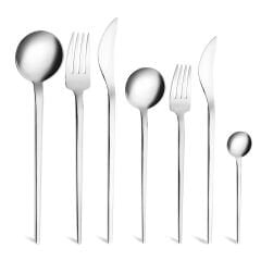 Jumbo 4400 Fallen 84 Parça 12 Kişilik Çelik Çatal Kaşık Bıçak Takımı