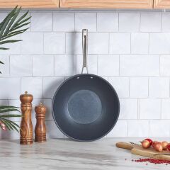 Karaca BioDiamond Pro İndüksiyon Tabanlı Wok Tava 28 cm 2,8 Lt