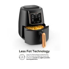 Karaca Air Pro Cook XL 2 in 1 Konuşan Airfryer Black Copper 4 Kişilik