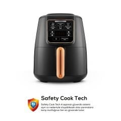 Karaca Air Pro Cook XL 2 in 1 Konuşan Airfryer Black Copper 4 Kişilik
