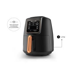 Karaca Air Pro Cook XL 2 in 1 Konuşan Airfryer Black Copper 4 Kişilik
