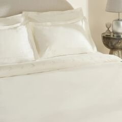 Karaca Home White Coll Rayas Nakışlı %100 Pamuk Çift Kişilik Nevresim Takımı Beyaz