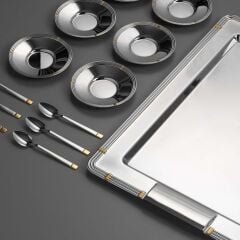 Jumbo 4200 Gold Çelik Çay Seti