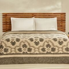 Karaca Home Damask Çift Kişilik Pamuklu Battaniye Antrasit