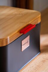 Acar WEL-07474/4 Sirius Bambu Kapaklı Ekmek Saklama Kutusu - 30 cm