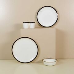 Evaliza Alaia 60 Parça 12 Kişilik Yemek Takımı - Black Gold