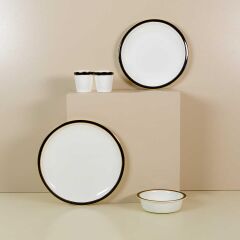 Evaliza Alaia 60 Parça 12 Kişilik Yemek Takımı - Black Gold