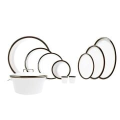 Evaliza Alaia 60 Parça 12 Kişilik Yemek Takımı - Black Gold