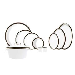 Evaliza Alaia 60 Parça 12 Kişilik Yemek Takımı - Black Gold