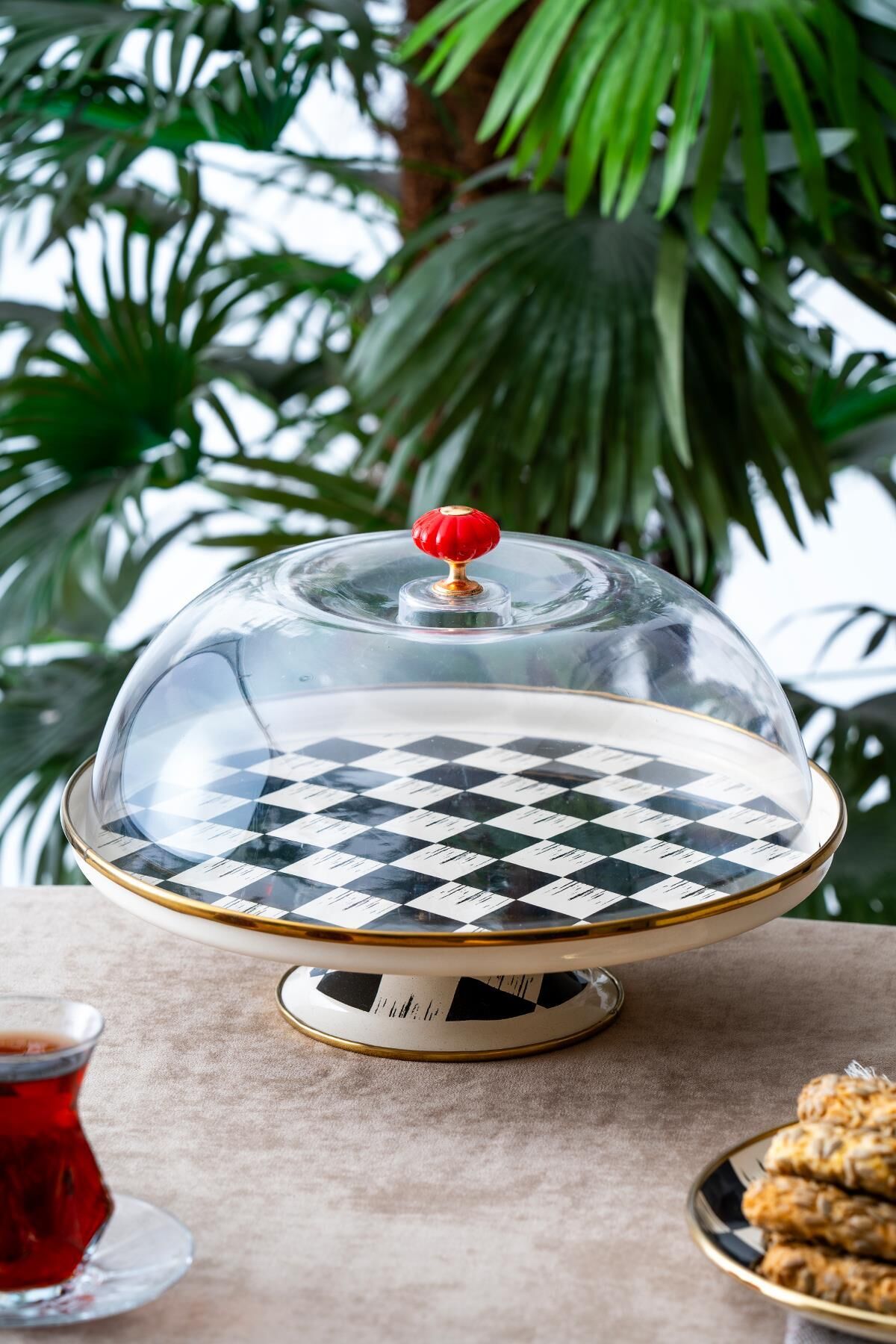 Acar XAP-21-0521/4 Qualita King Emaye Kek Fanus