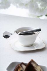 Acar YT-07693/150 Karat Moon 2 Adet Kavisli Çelik Kaşık - 16 cm