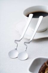 Acar YT-07693/150 Karat Moon 2 Adet Kavisli Çelik Kaşık - 16 cm