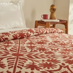 Karaca Home Velma Çift Kişilik Pamuklu Battaniye Terracota