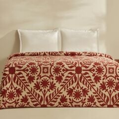 Karaca Home Velma Çift Kişilik Pamuklu Battaniye Terracota