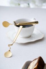 Acar YT-07694/150 Karat Moon 2 Adet Kavisli Çelik Kaşık - 16 cm