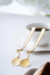 Acar YT-07694/150 Karat Moon 2 Adet Kavisli Çelik Kaşık - 16 cm