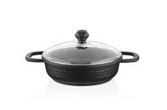 Kahramanlar Motto Döküm Basık Tencere-24 cm