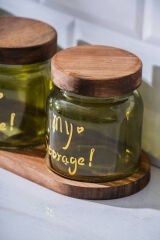 Acar HCH-07937/8 Pierre Akasya Kapaklı Kavanoz Seti - Sarı