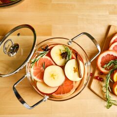 Karaca Amore Borosilikat Cam Derin Tencere 18 Cm