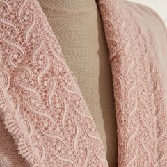 Karaca Home Foster %100 Pamuk 9 Parça Aile Banyo Seti Dantelli Pudra-Gri