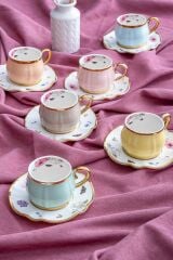 Acar HXF-05173/12 Rowan 6 Kişilik Kahve Fincan Takımı - 90 ml