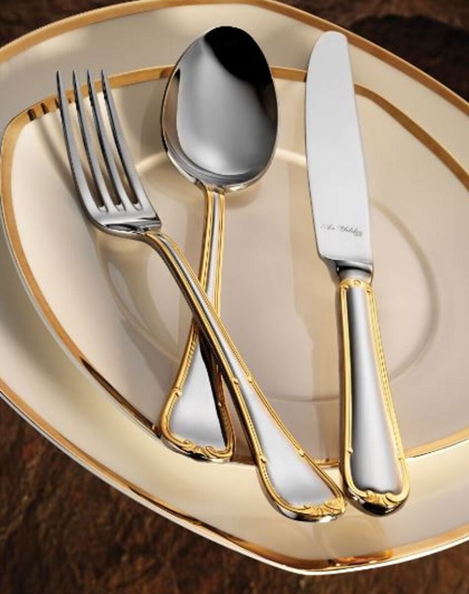 Aryıldız Tulip Prestige Altın 89 Parça 12 Kişilik Çatal Kaşık Bıçak Takımı