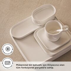 Karaca Stream Bone Cubique 35 Parça 6 Kişilik Kahvaltı Takımı