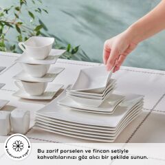 Karaca Forever Bone Perfect White 32 Parça 6 Kişilik Kahvaltı Takımı