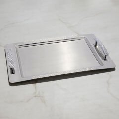 Nehir Sırma Sade Çay Tepsi - 48x31 Cm